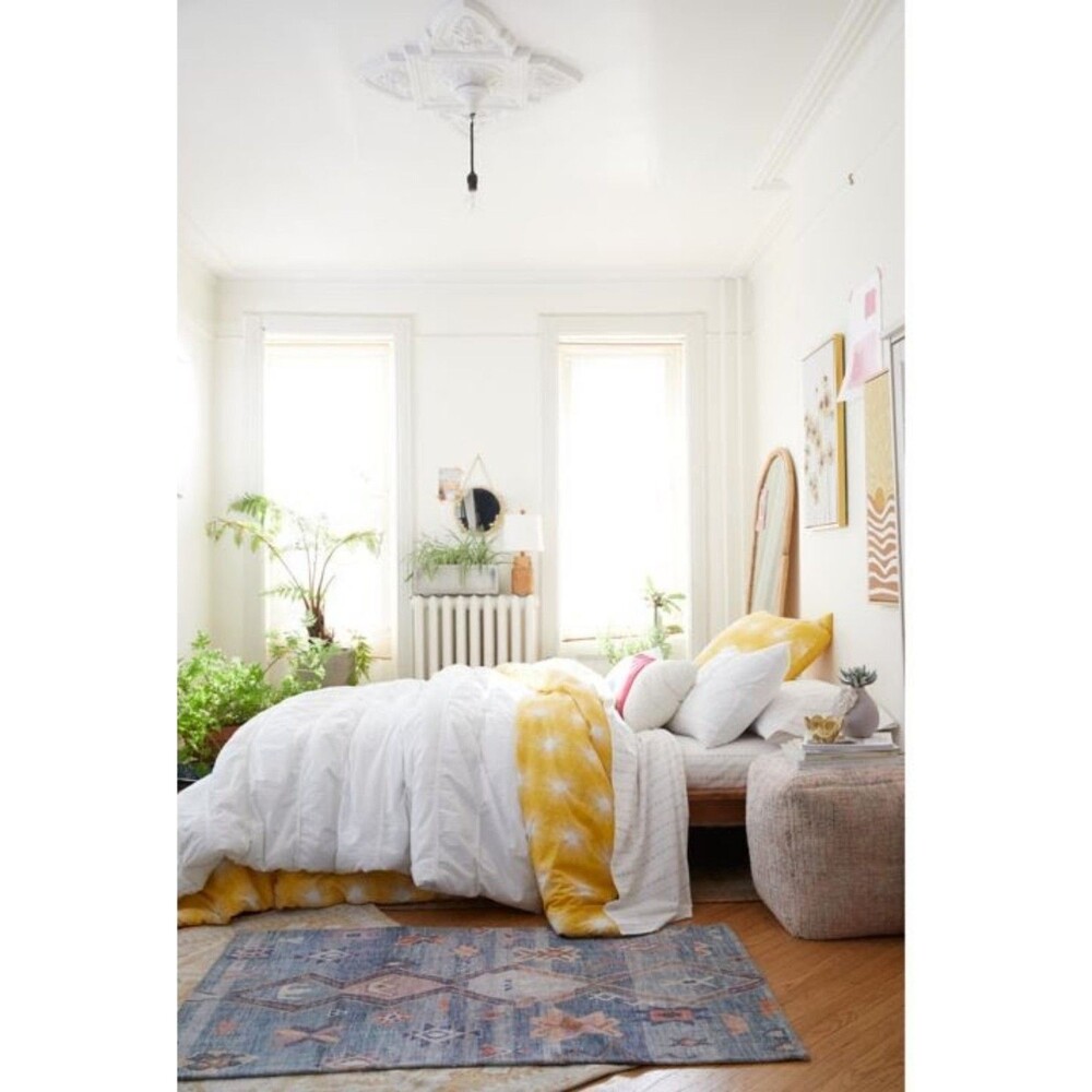 NWT Michaela Tufted Triangles 3-Piece Full/Queen Comforter Set in Bright White